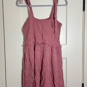 Jolie & Joy Rose Mini‎ Dress Size Large with Tie Straps